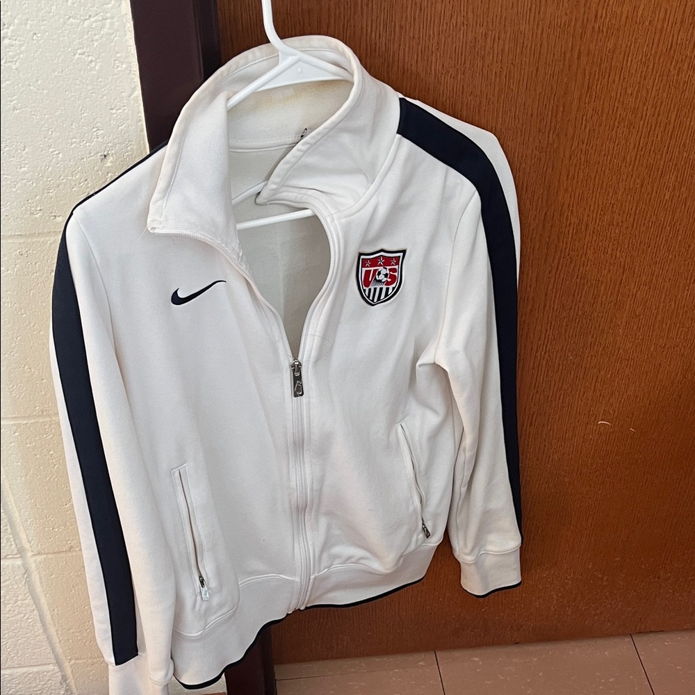Nike US Soccer White Pre Game Jacket